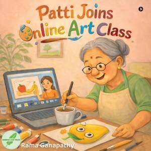 Cover of Patti Joins Online Art Class, a hilarious and funny grandma art story for kids