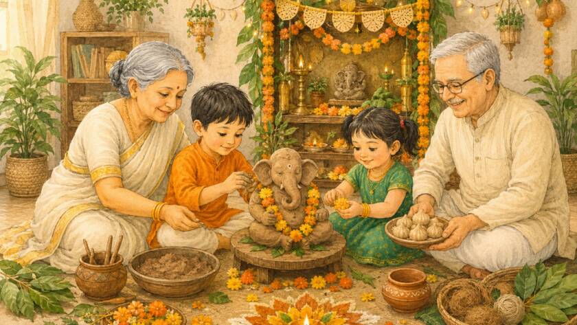 Celebrating Ganpati with Children — Simply, Joyfully and with Care for Nature