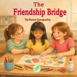 Cover page of The Friendship Bridge, a story about diversity and inclusion by Rama Ganapathy